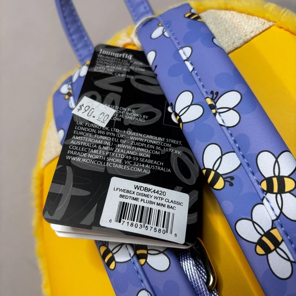 Loungefly Disney Winnie the Pooh Classic‎ Bedtime Plush Mini Backpack Bedtime